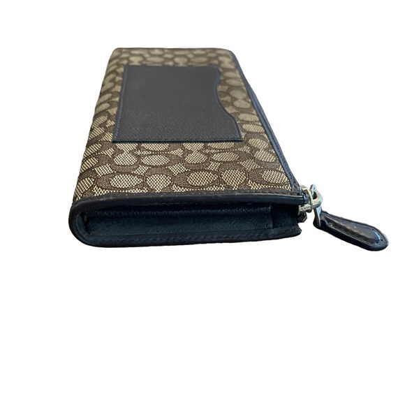 Coach Monogram Large Accordion Zip Wallet - Picture 4 of 7
